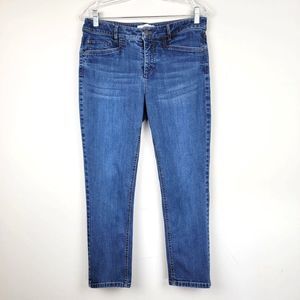 J.Jill Blue Medium Wash Smooth Fit Slim Ankle Stretchy Mid Rise Jeans Size 8P